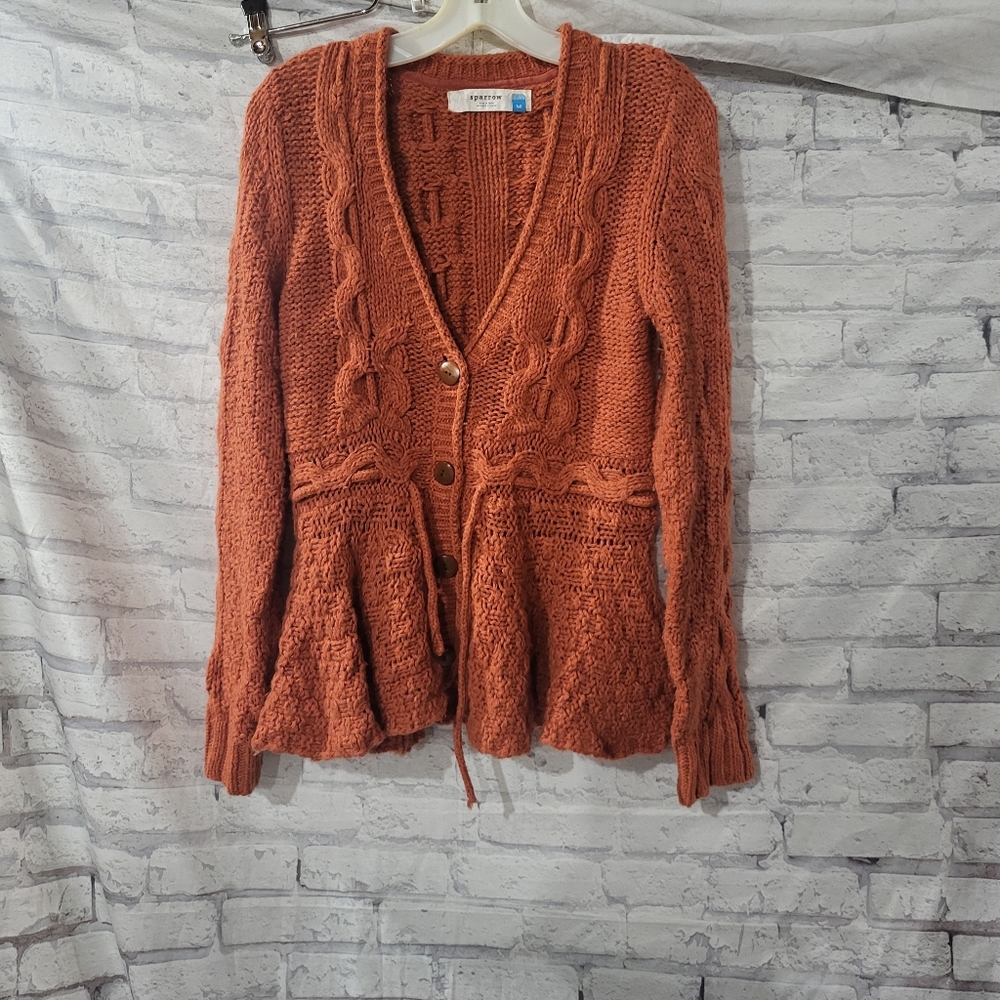 Sparrow Rust Cardigan with Button Detail